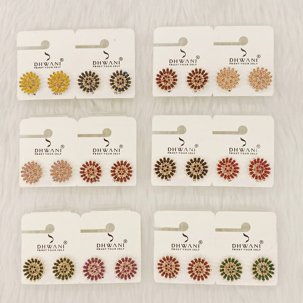 Dhwani Minimal Austrian Stone Stud Earrings