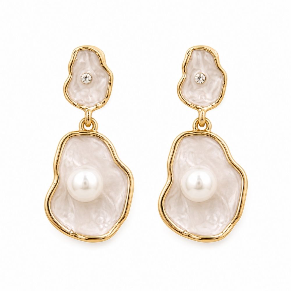 Etnico Fashion Gold Plated Anti Tarnish Pearl Drop Earrings for Women and Girls Western Earrings Set Fashion Jewellery Gift (WE010W)