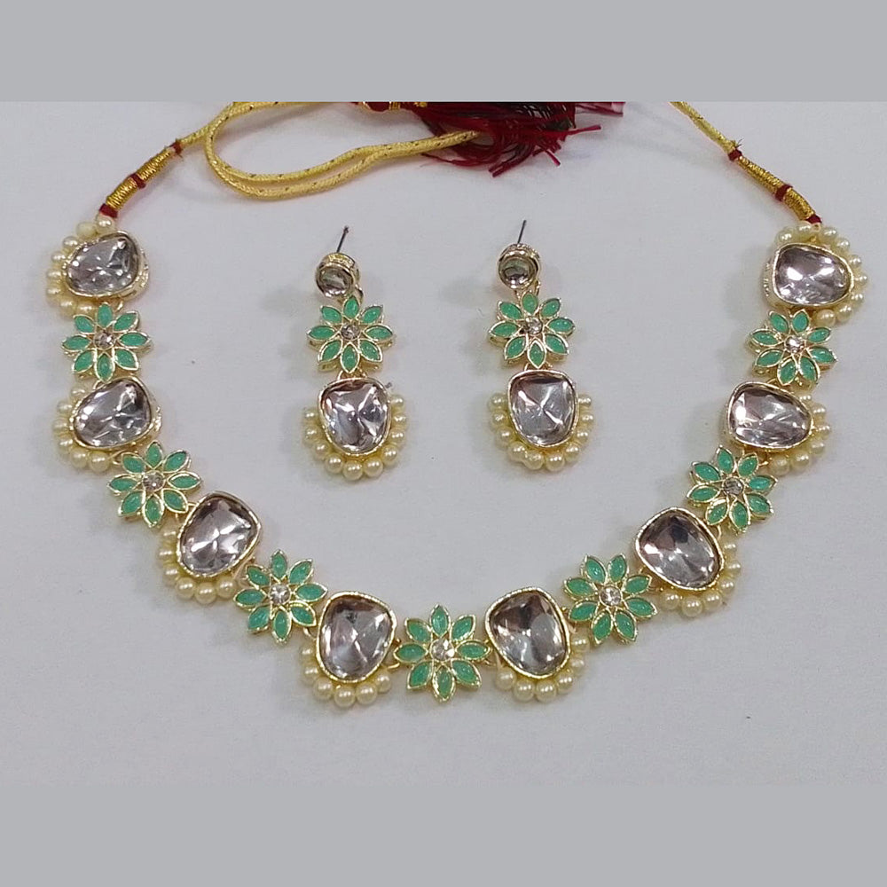 Midas Touch Gold Plated Kundan Necklace Set