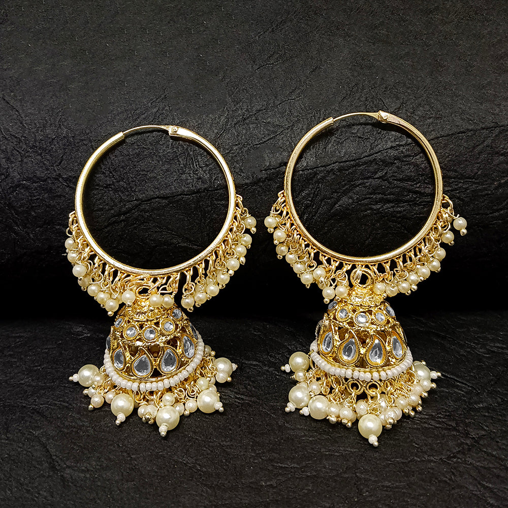 Bhavi Jewels Gold Plated Jhumki Earrings