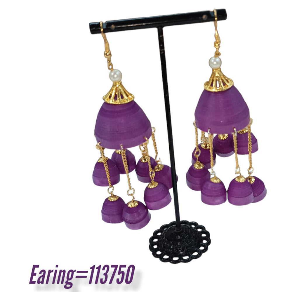 Padmawati Bangles Thread Dangler Earrings
