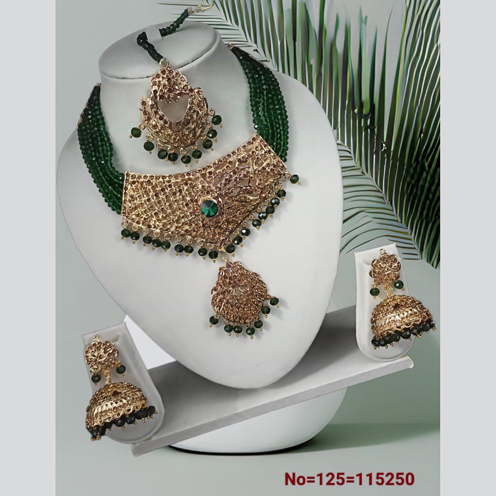Padmawati Bangles Austrian Stone And Beads Choker Necklace Set