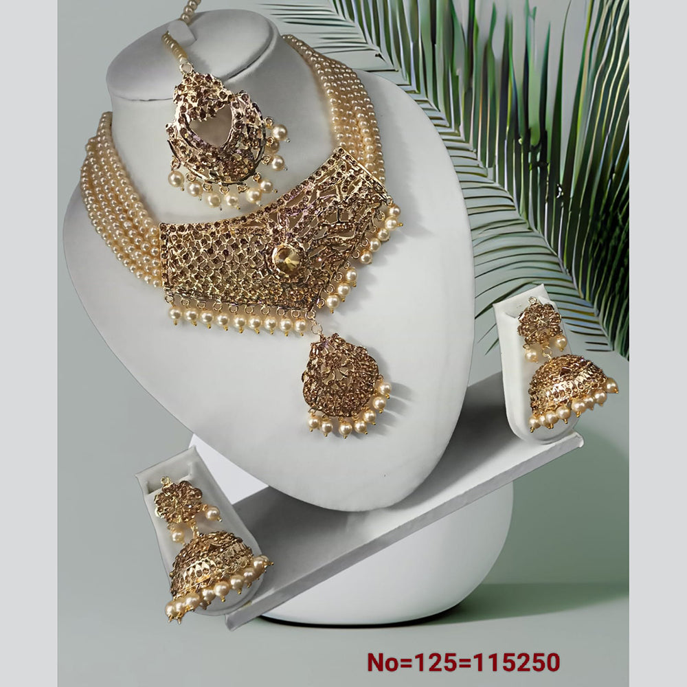 Padmawati Bangles Austrian Stone And Beads Choker Necklace Set