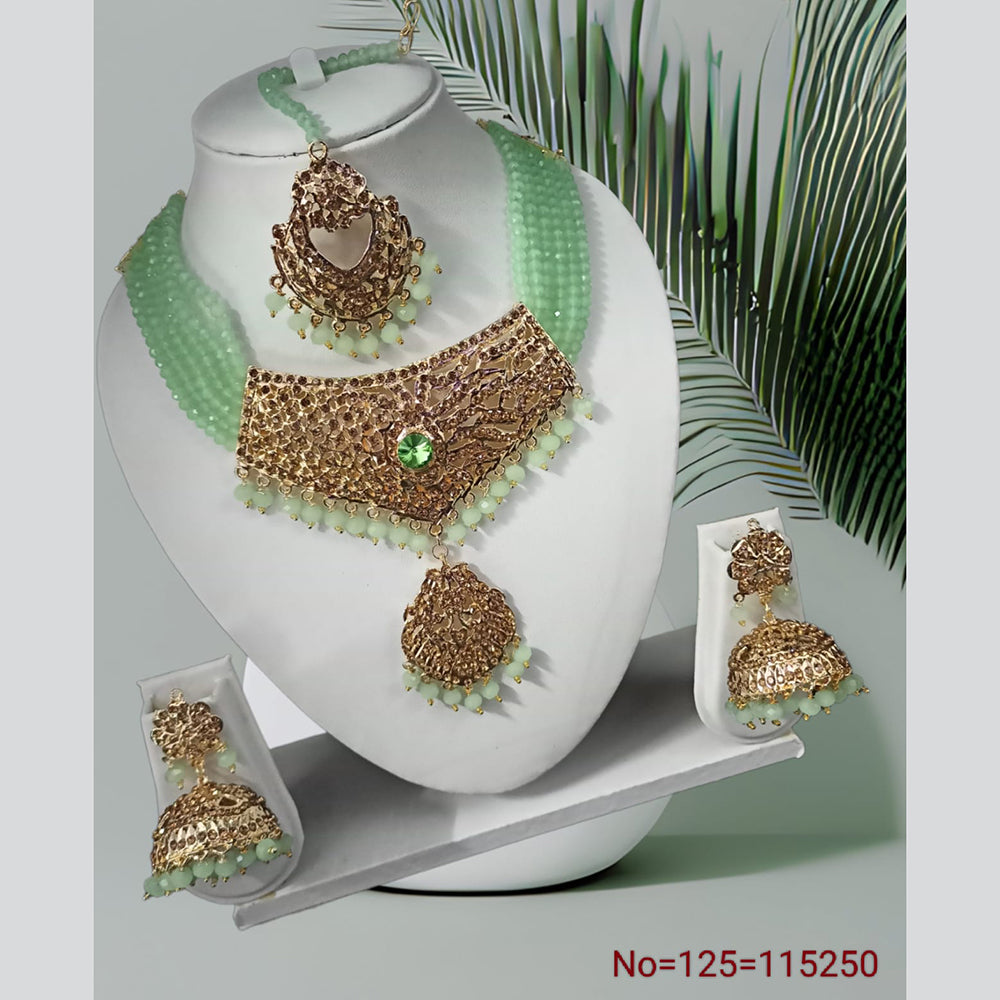 Padmawati Bangles Austrian Stone And Beads Choker Necklace Set