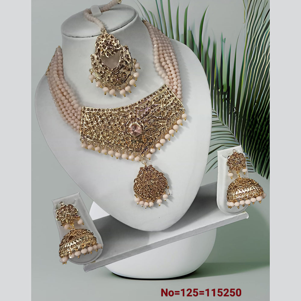 Padmawati Bangles Austrian Stone And Beads Choker Necklace Set
