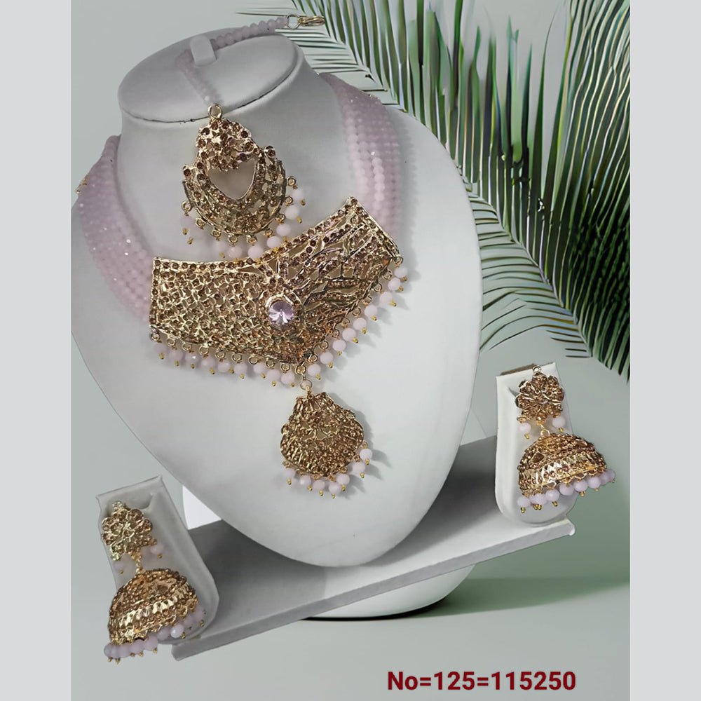 Padmawati Bangles Austrian Stone And Beads Choker Necklace Set