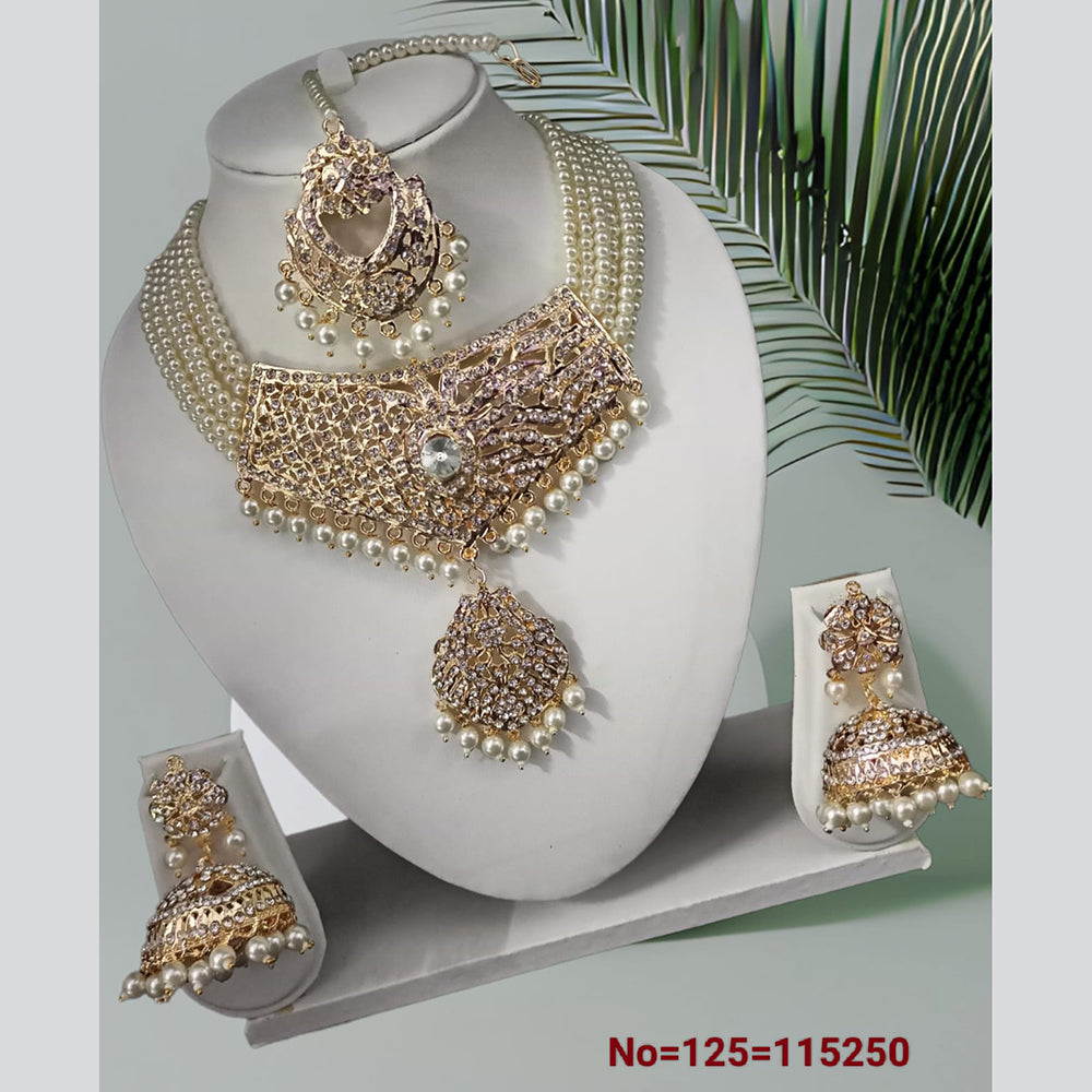 Padmawati Bangles Austrian Stone And Beads Choker Necklace Set