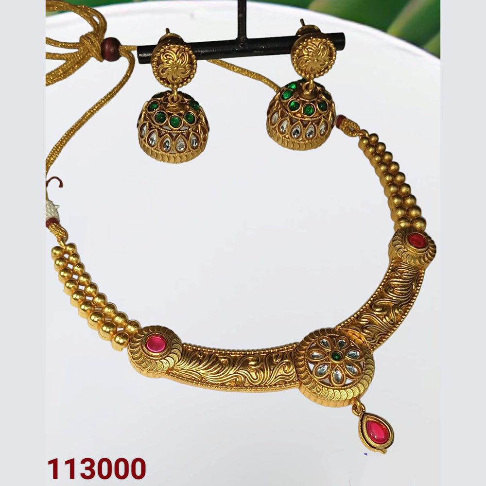 Padmawati Bangles Kundan Stone Choker Necklace Set