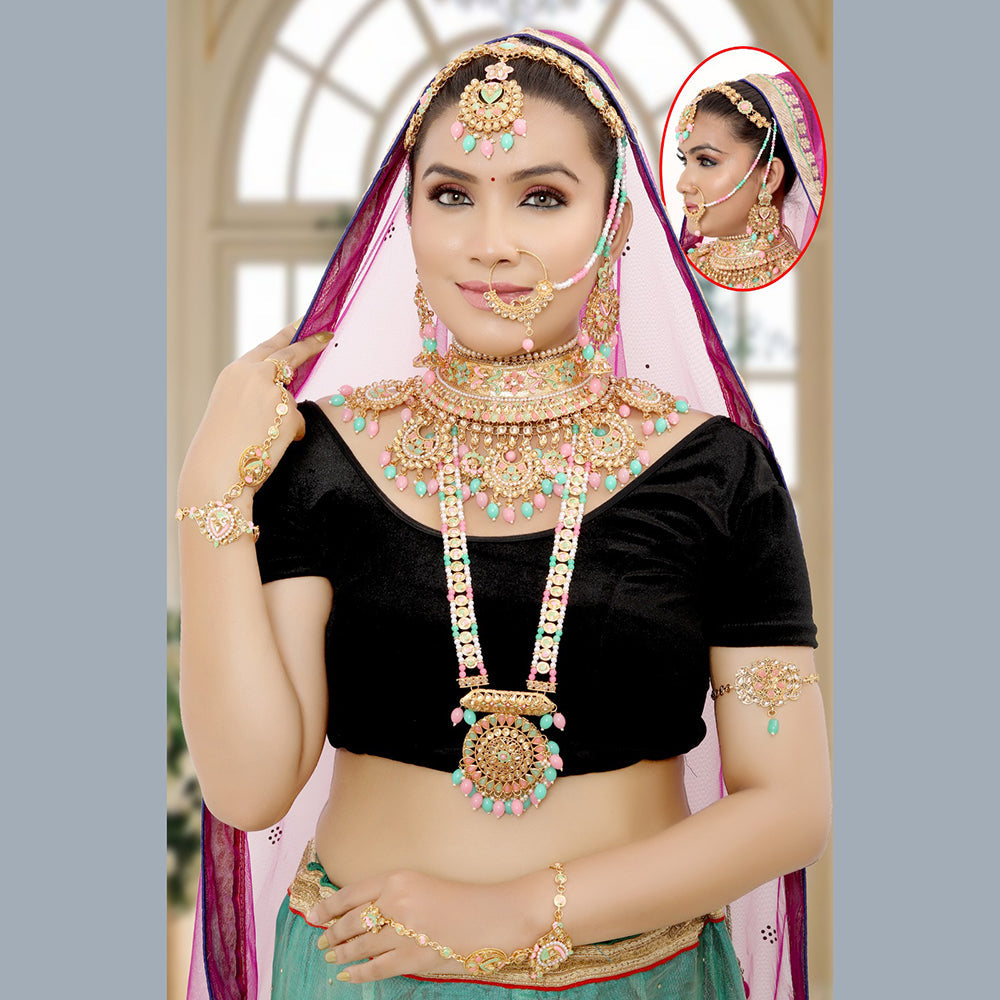 Neetu Art Gold Plated Bridal Necklace Set