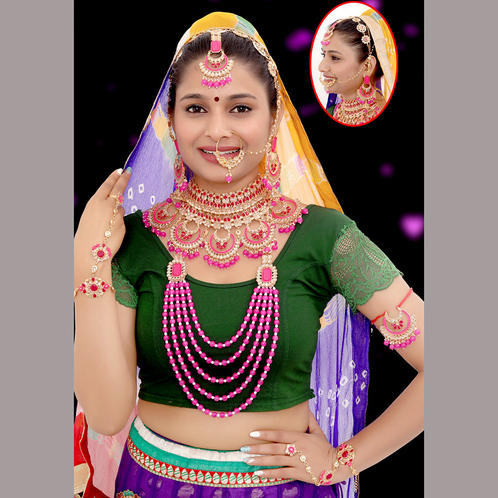 Neetu Art Gold Plated Bridal Necklace Set