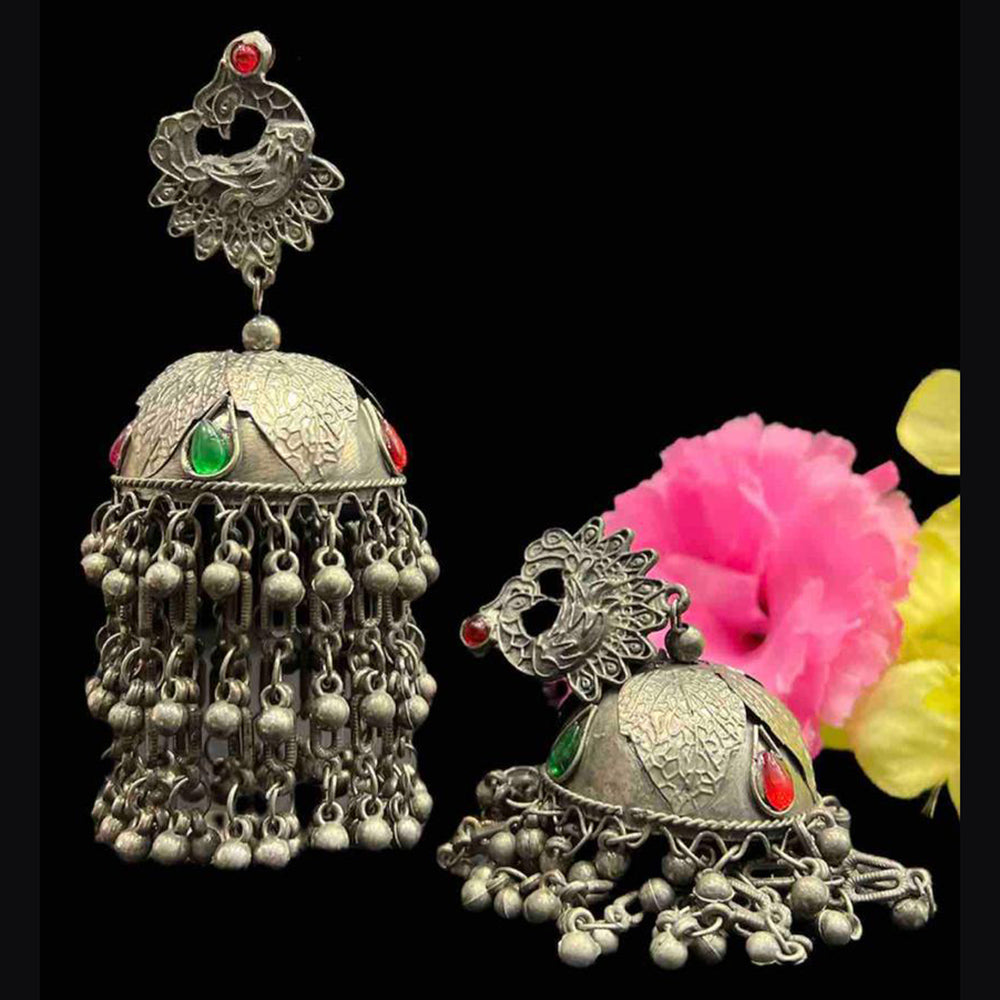 Blythediva Pack Of 3 Oxidized Jhumkis Earrings