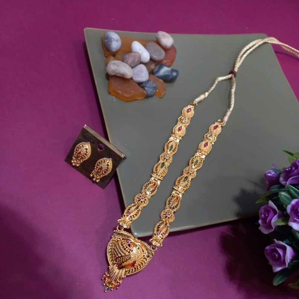 H K Fashion Gold Plated Necklace Set