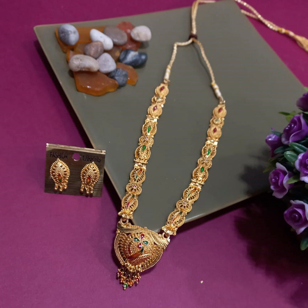 H K Fashion Gold Plated Necklace Set