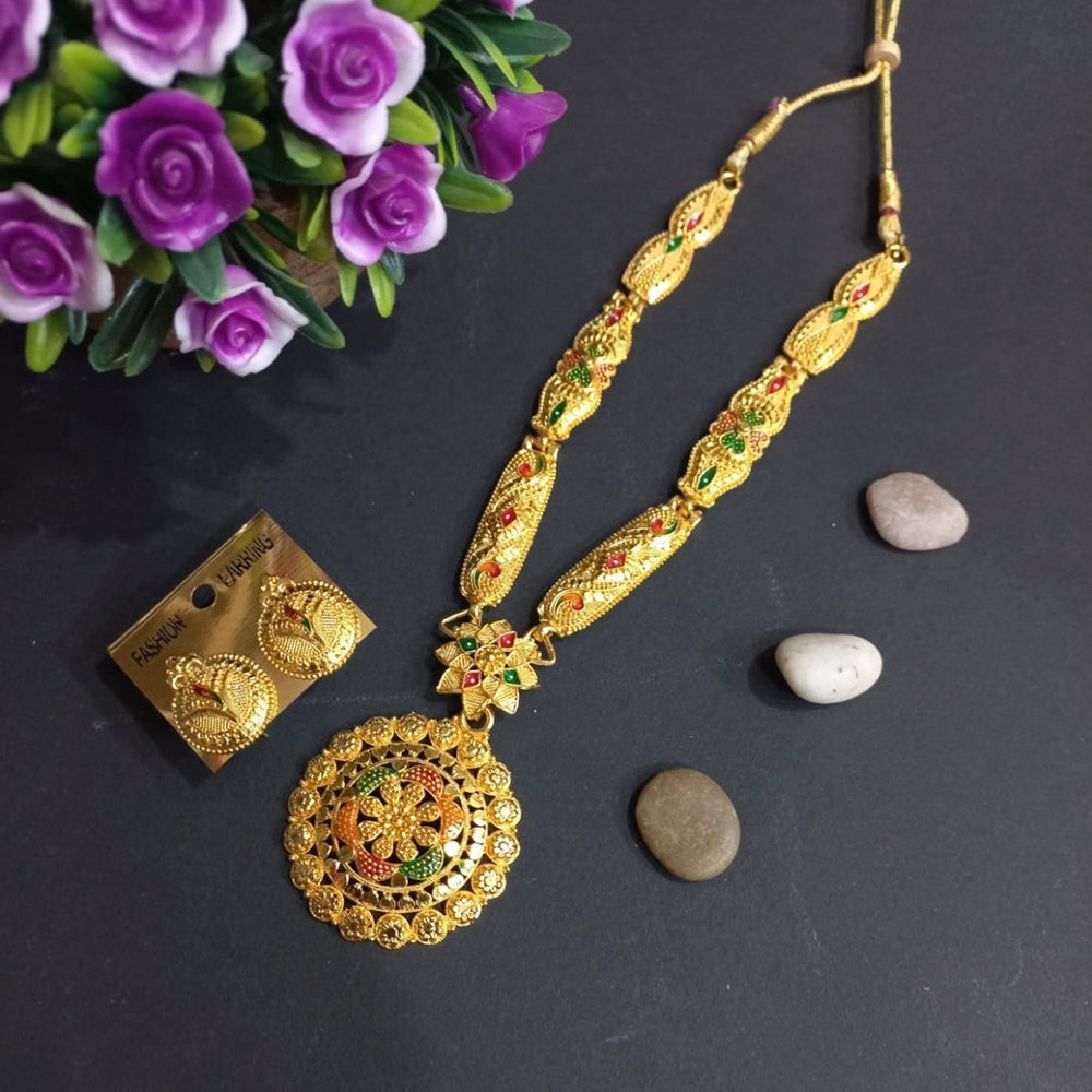 H K Fashion Gold Plated Necklace Set