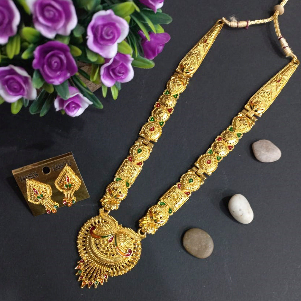 H K Fashion Gold Plated Necklace Set
