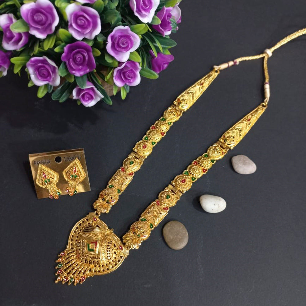 H K Fashion Gold Plated Necklace Set