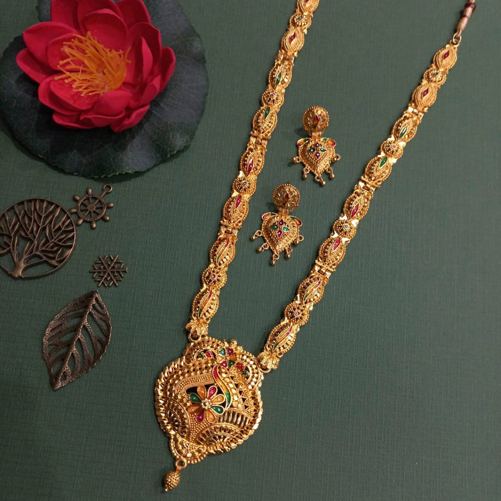 H K Fashion Gold Plated Necklace Set