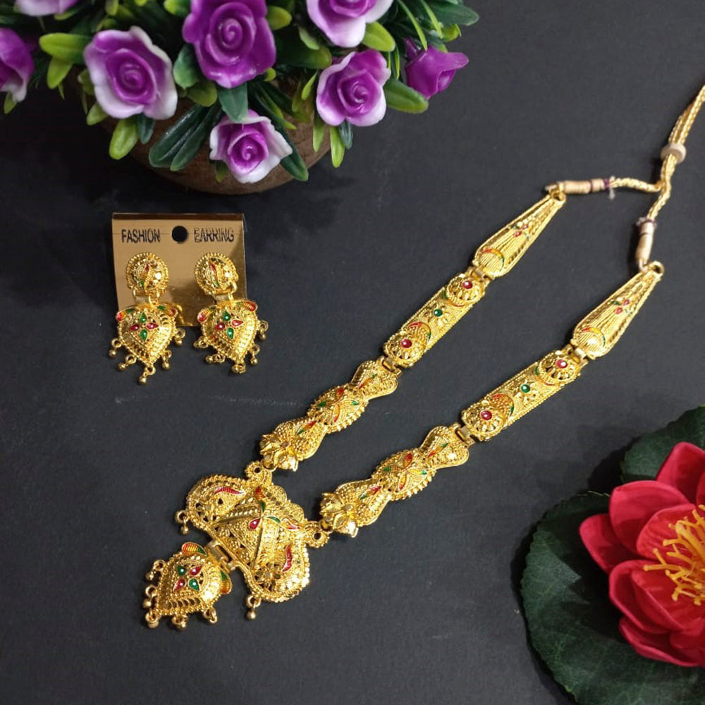 H K Fashion Gold Plated Necklace Set