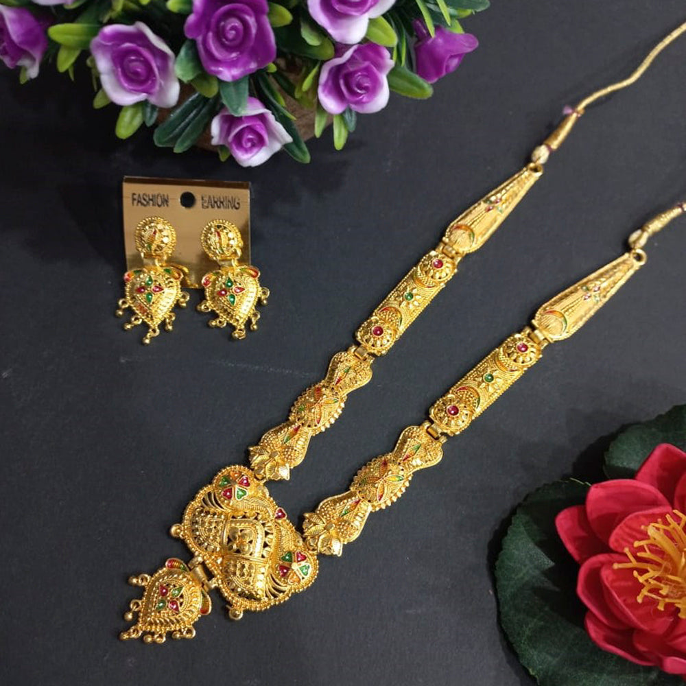 H K Fashion Gold Plated Necklace Set