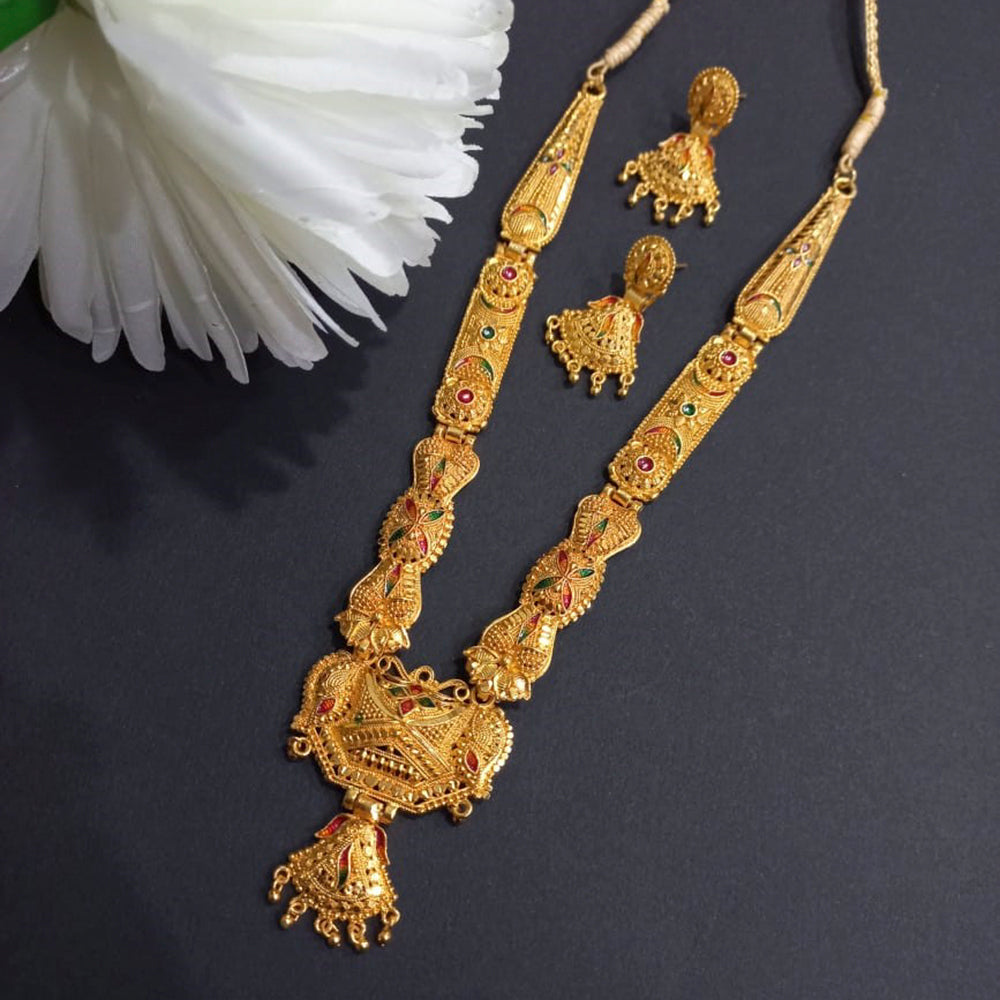 H K Fashion Gold Plated Necklace Set