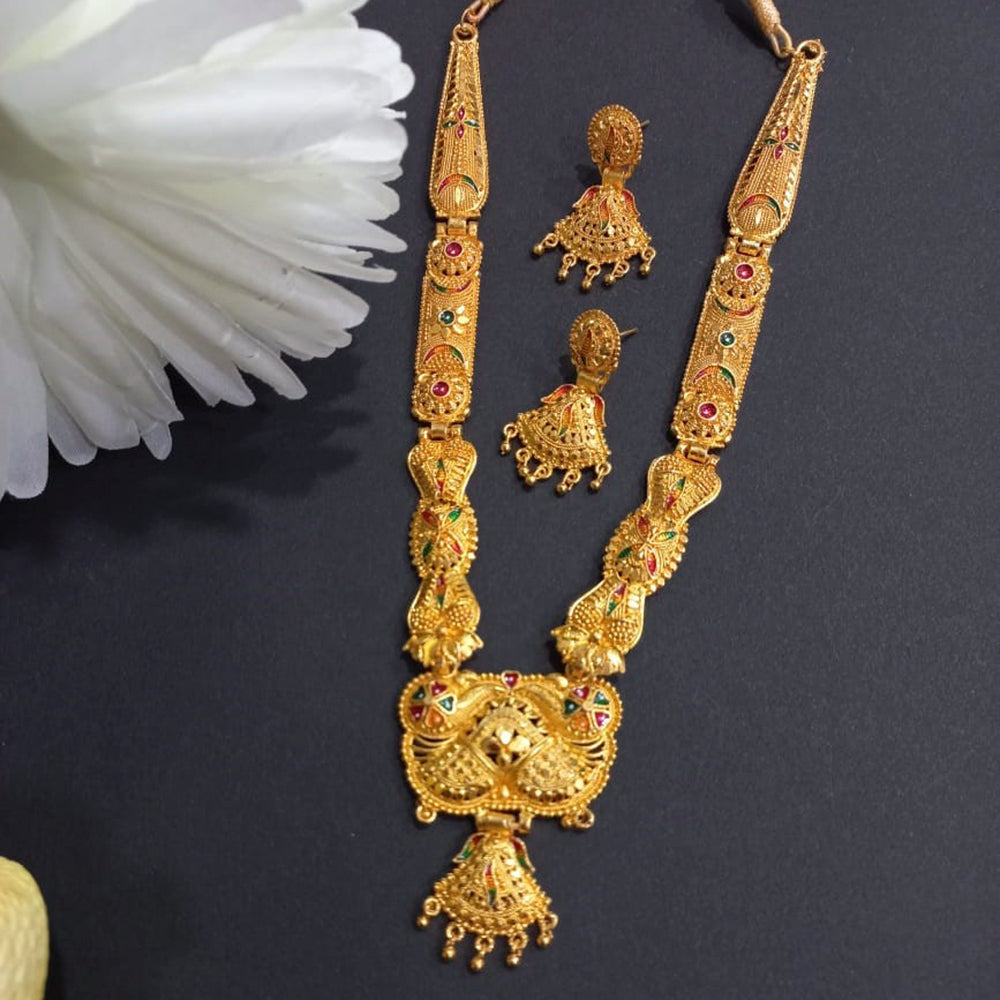 H K Fashion Gold Plated Necklace Set
