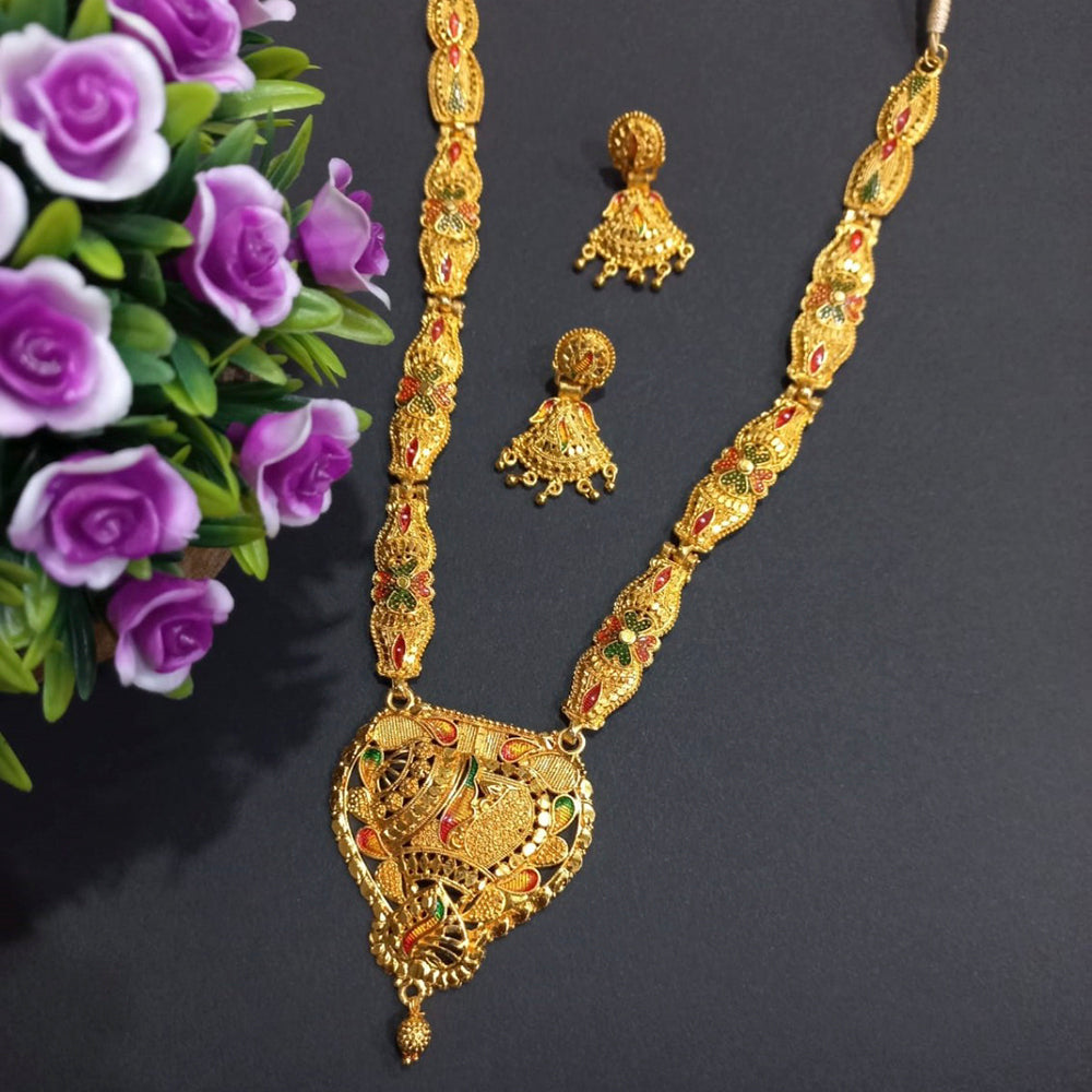 H K Fashion Gold Plated Necklace Set