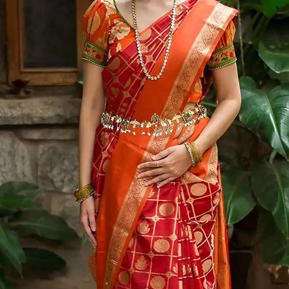 H K Fashion Gold Plated Meenakari Kamarband