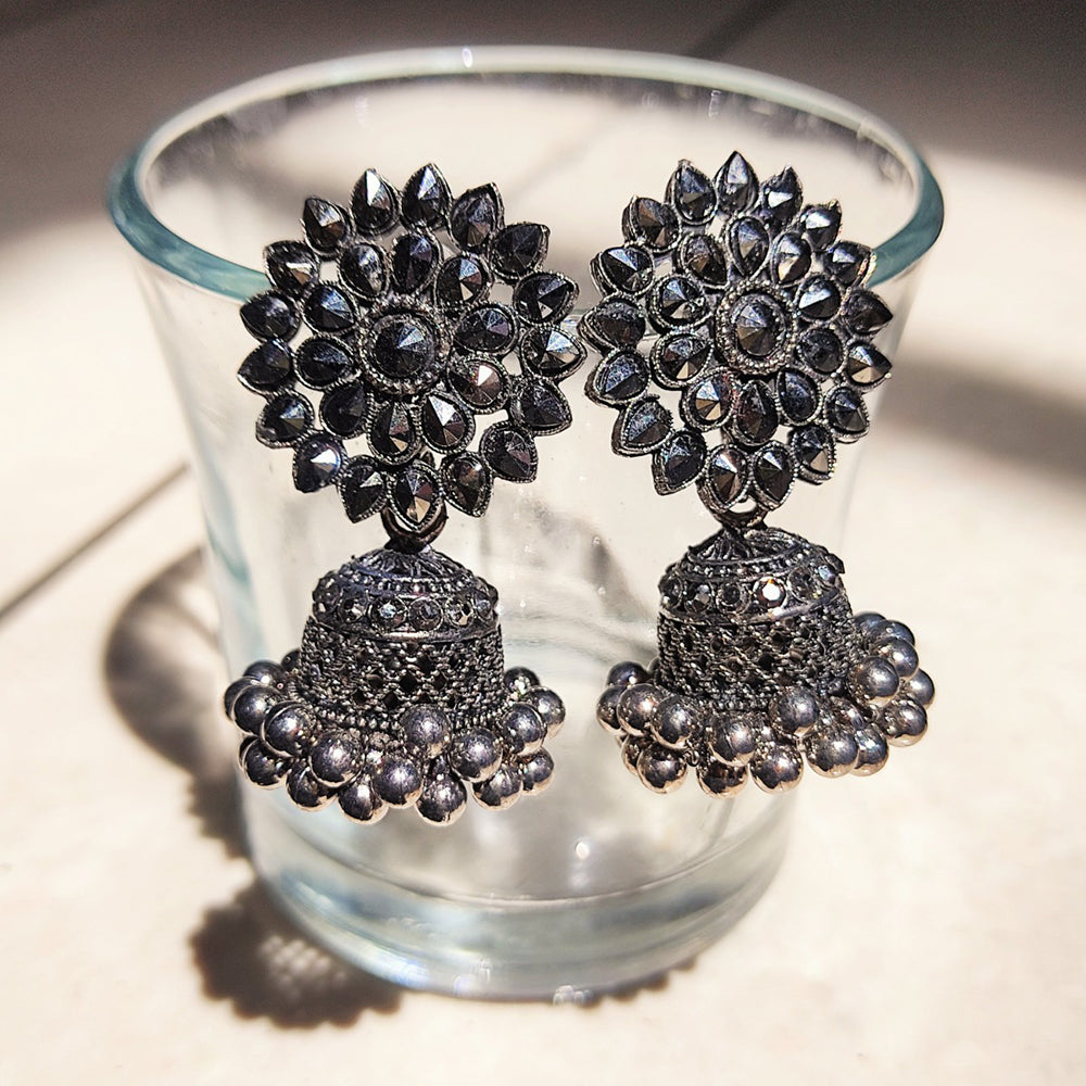 H K Fashion Gold Plated Jhumki Earrings