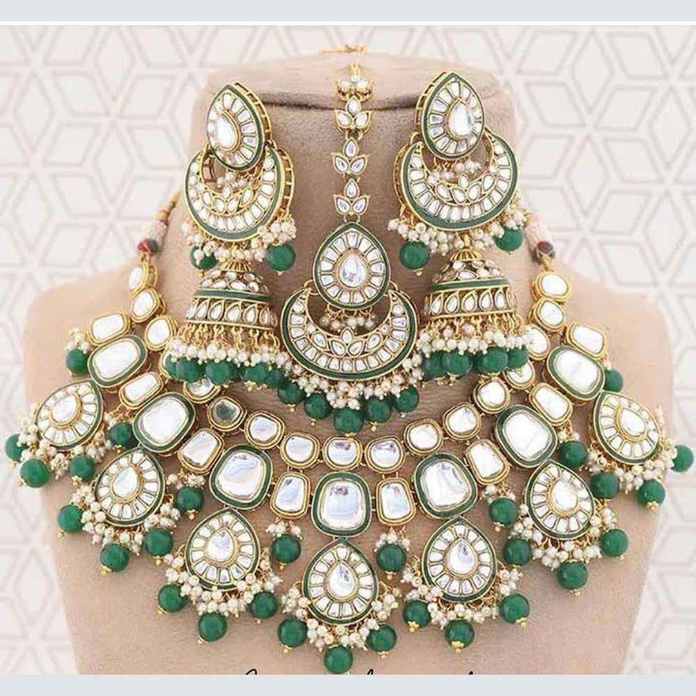 India Art Gold Plated Kundan Necklace Set