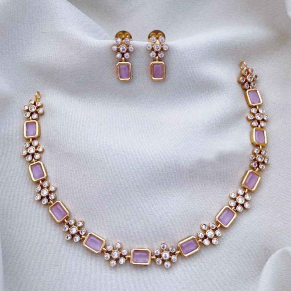 India Art Gold Plated Austrian Stone Necklace Set