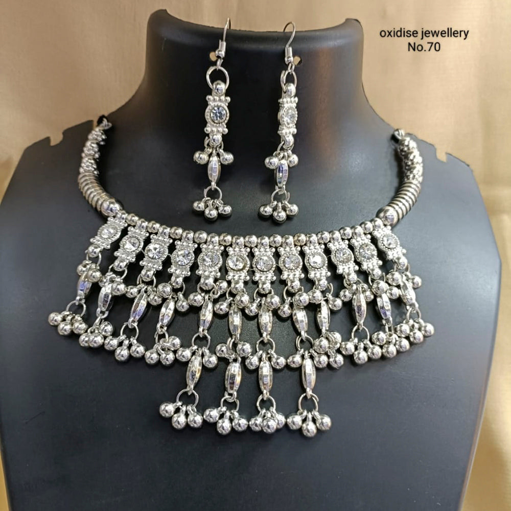 Pooja Bangles Navratri Special Oxidised Necklace Set