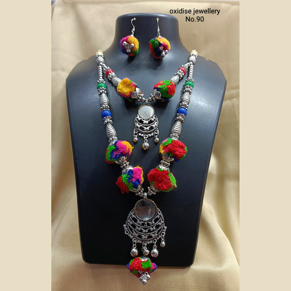 Pooja Bangles Navratri Special Oxidised Necklace Set