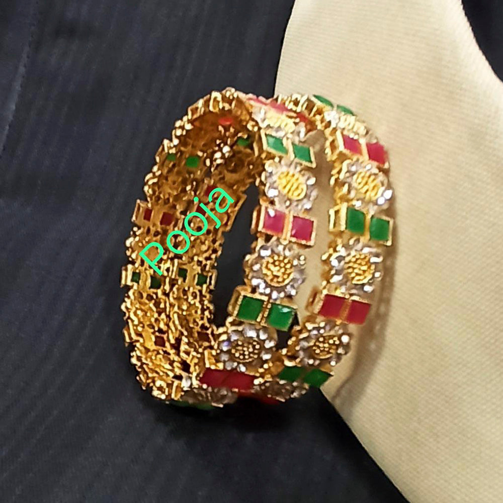 Pooja Bangles Pota Stone Bangles Set