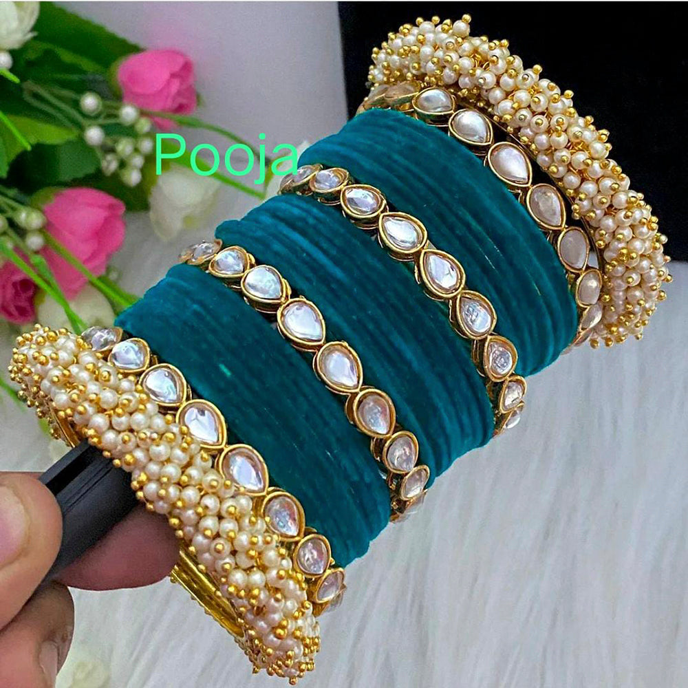 Pooja Bangles Thread & Kundan Bangles Set