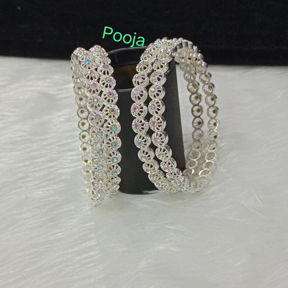 Pooja Bangles Silver Plated Bangles Set