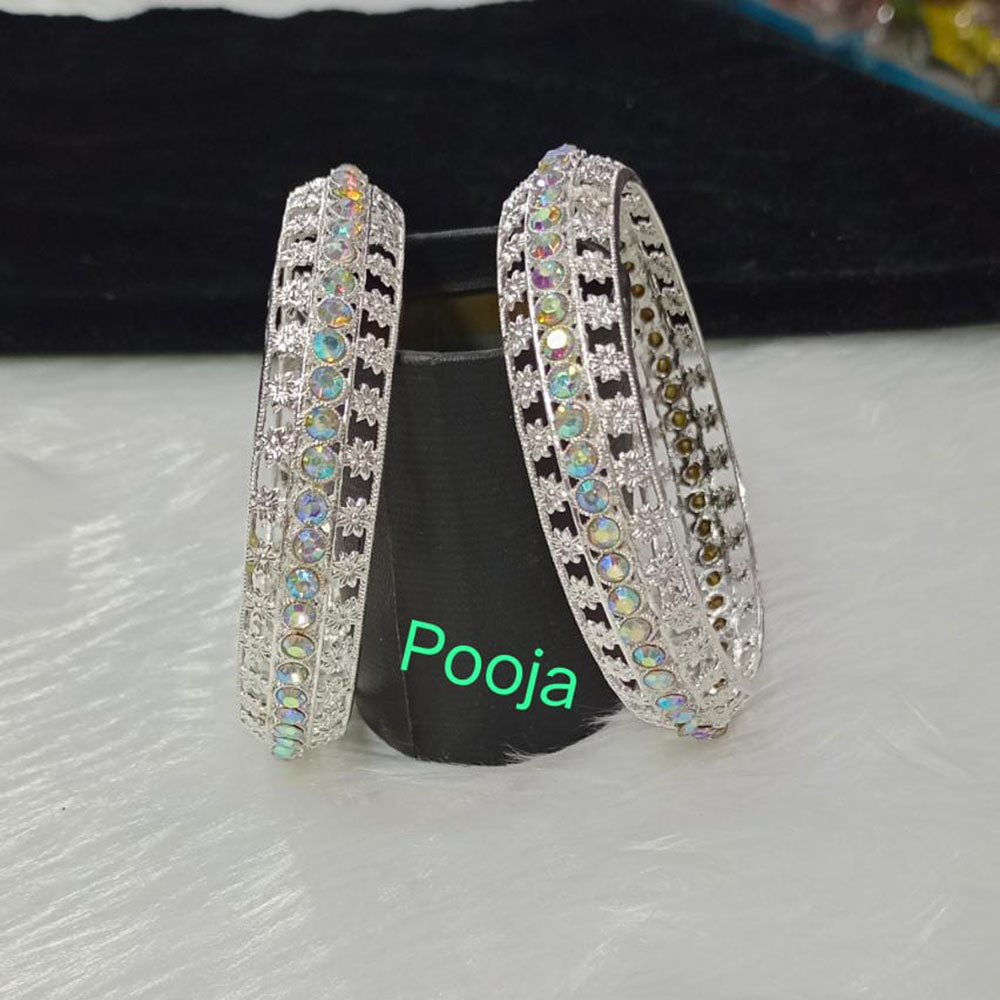 Pooja Bangles Silver Plated Bangles Set