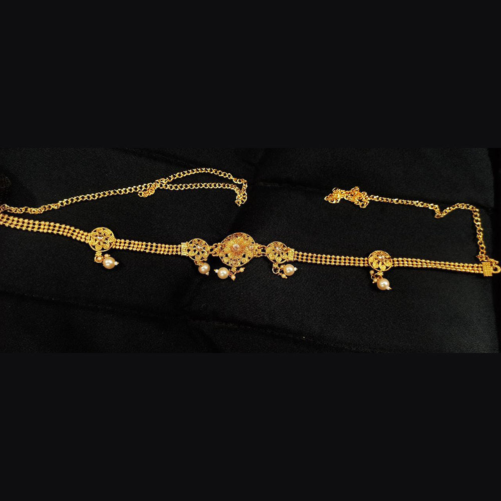 Pooja Bangles Gold Plated Pota Stone Kamarband