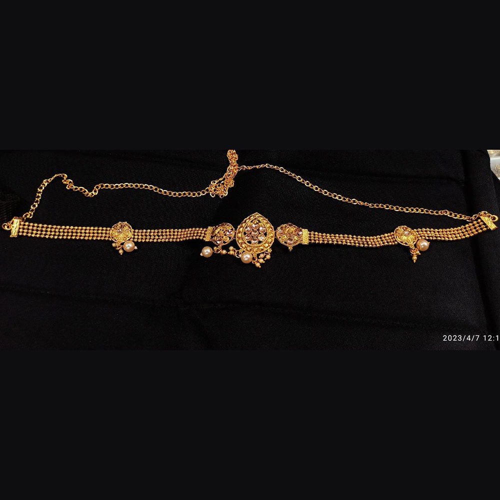 Pooja Bangles Gold Plated Pota Stone Kamarband