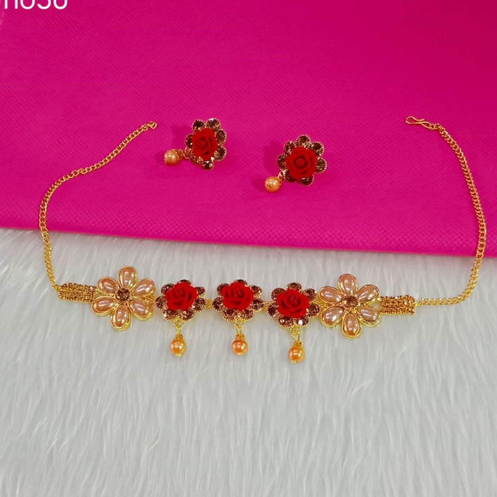 Pooja Bangles Gold Plated Choker Necklace Set