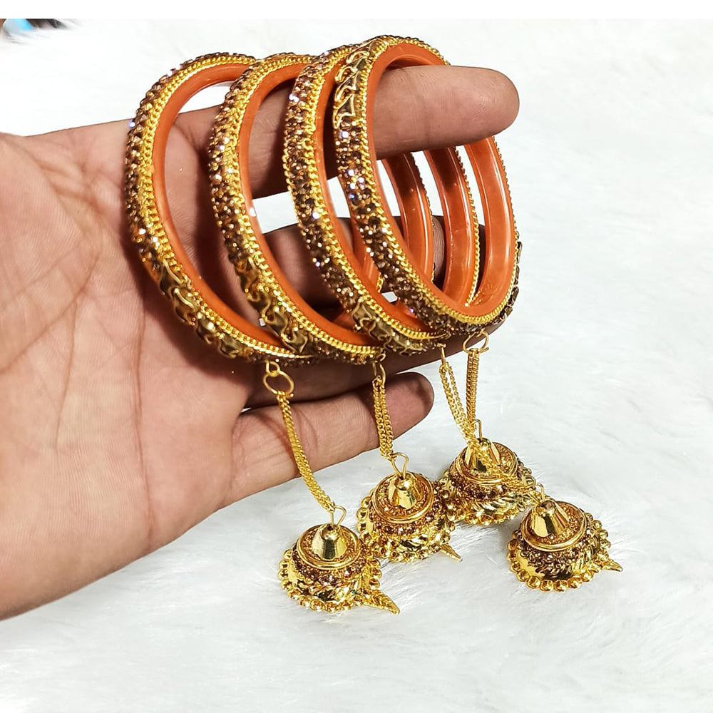 Pooja Bangles Gold Plated Bangle Set