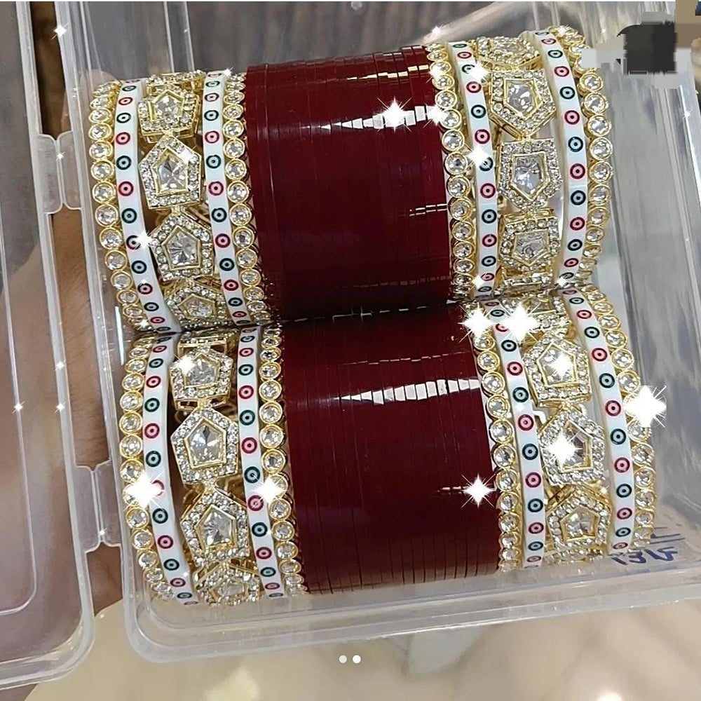 Pooja Bangles Gold Plated Bangle Set