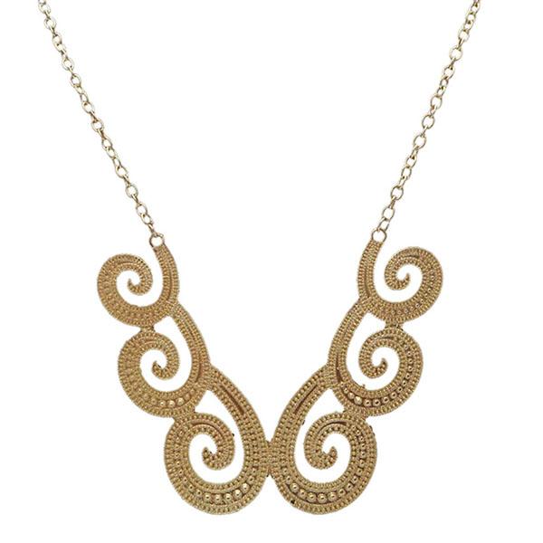 Jeweljunk Gold Plated Statement Necklace - 1102623