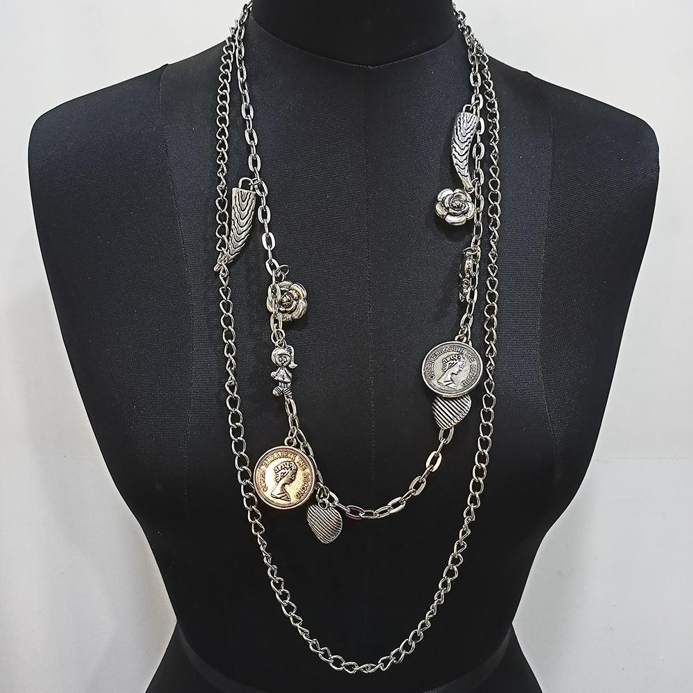 Urthn Silver Plated Statement Necklace -1104112 - 1104112