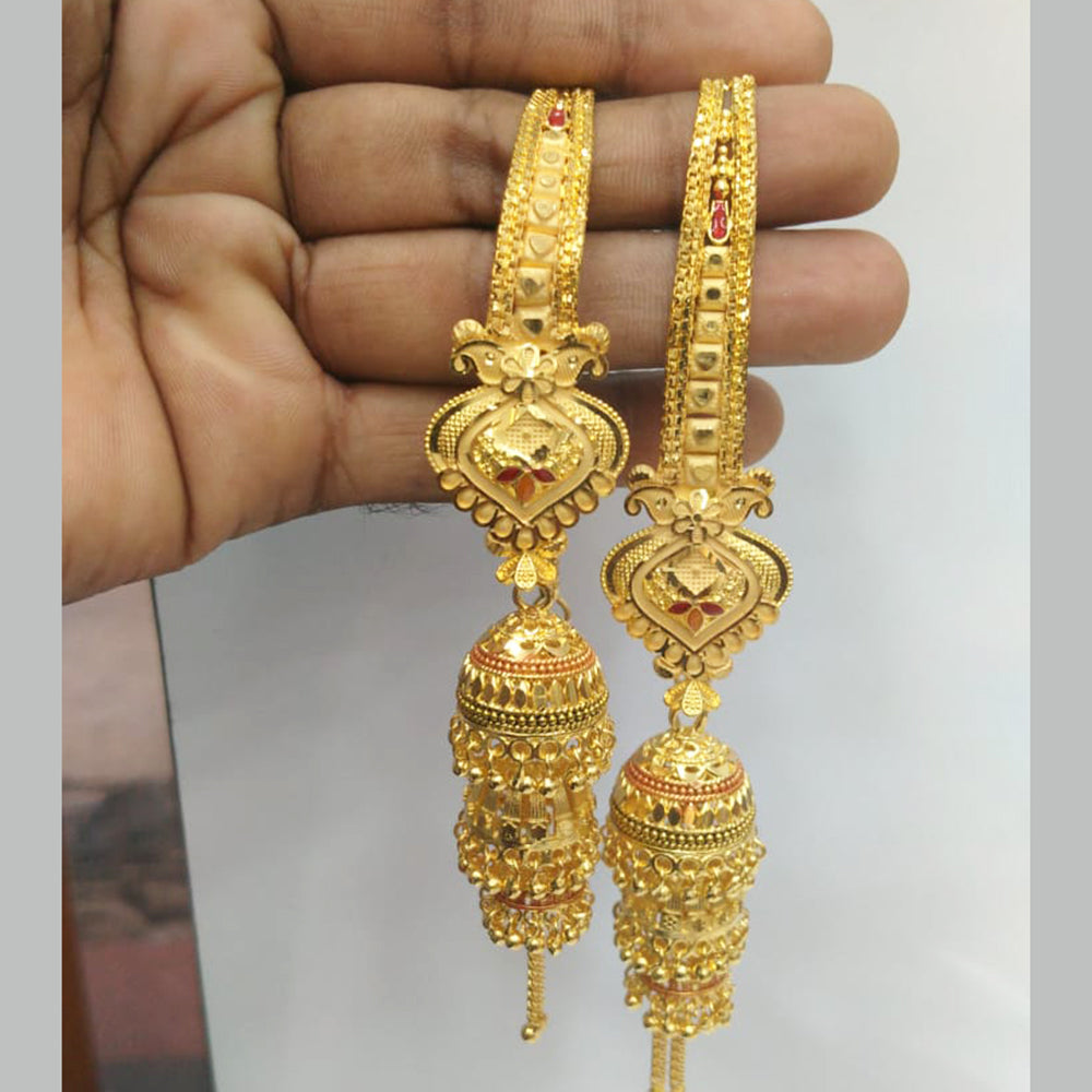 Pari Art Jewellery Gold Forming Dangler Earrings