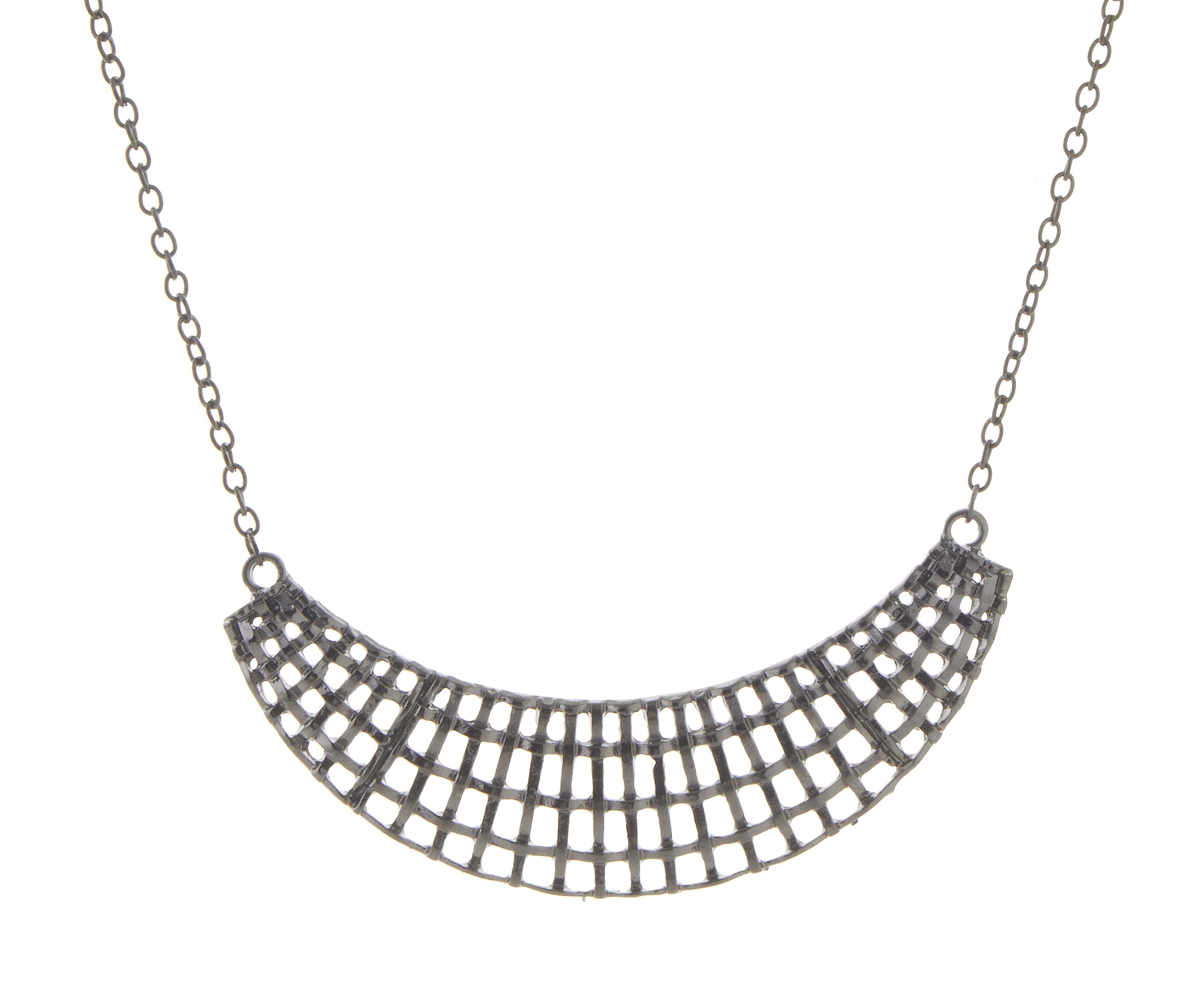 Jeweljunk Rhodium Plated Statement Necklace - 1105412