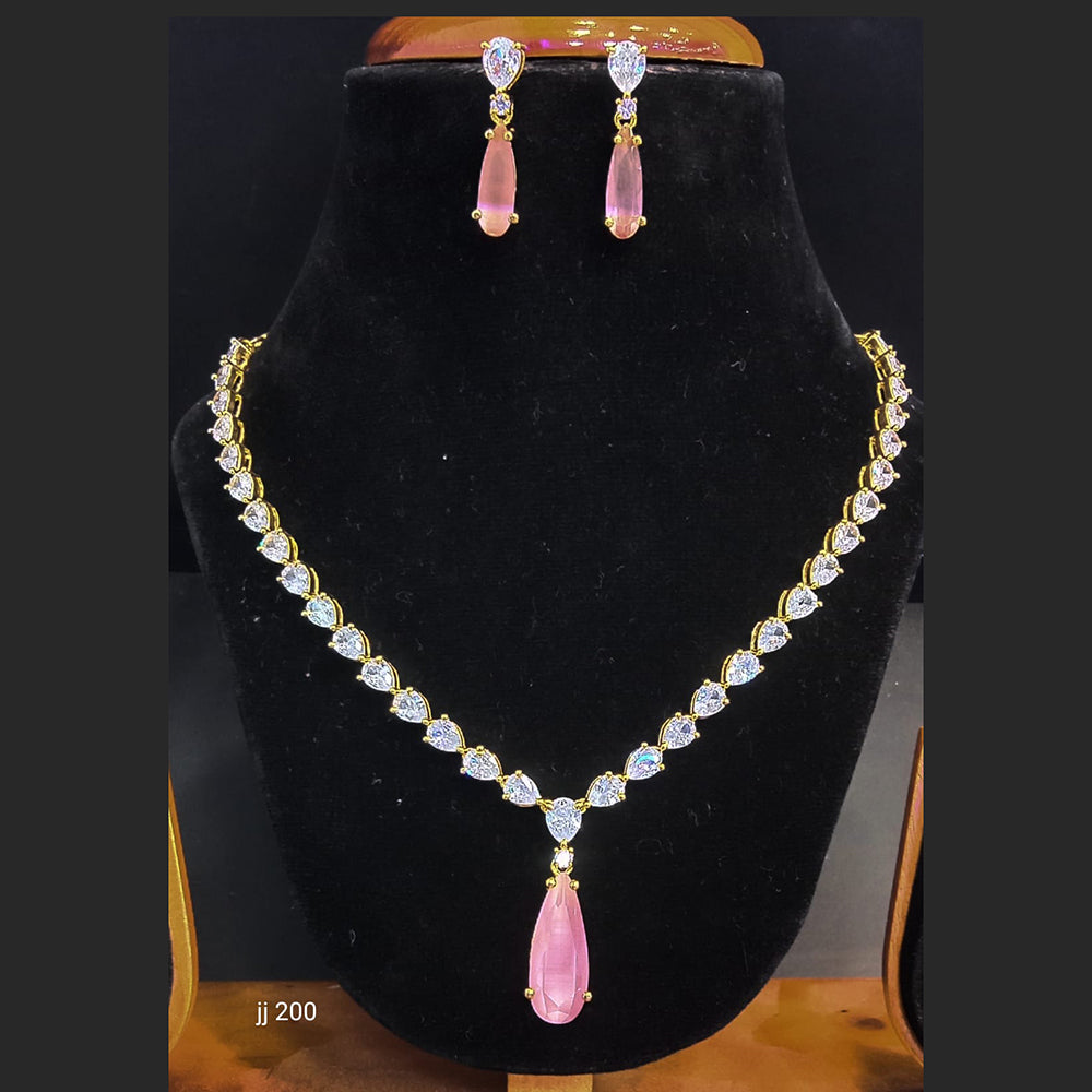 Jain Jewellers American Diamond Jewellery Necklace Set