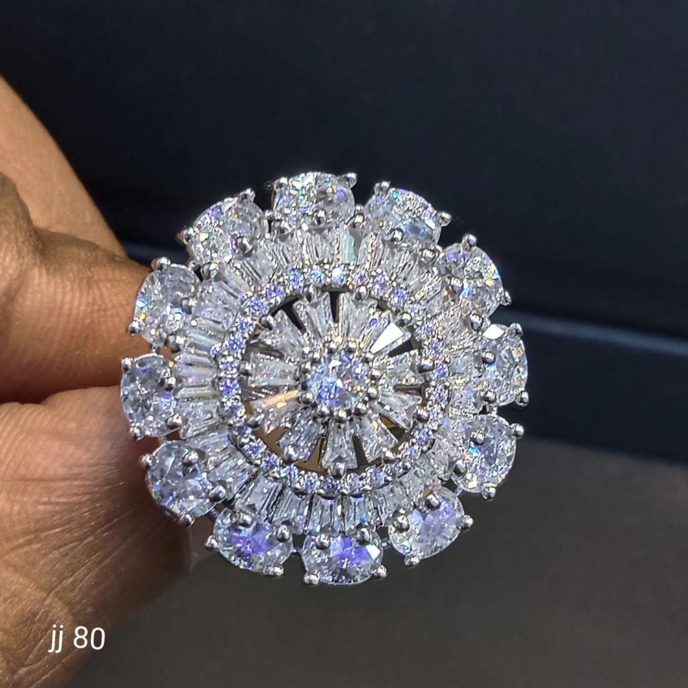 Jain Jewellers Ad Stone Adjustable Ring