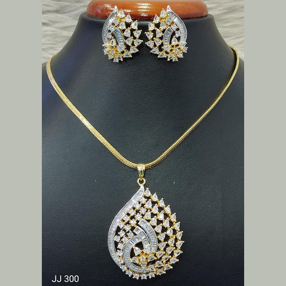 Jain Jewellers American Diamond Necklace Set - 11062029