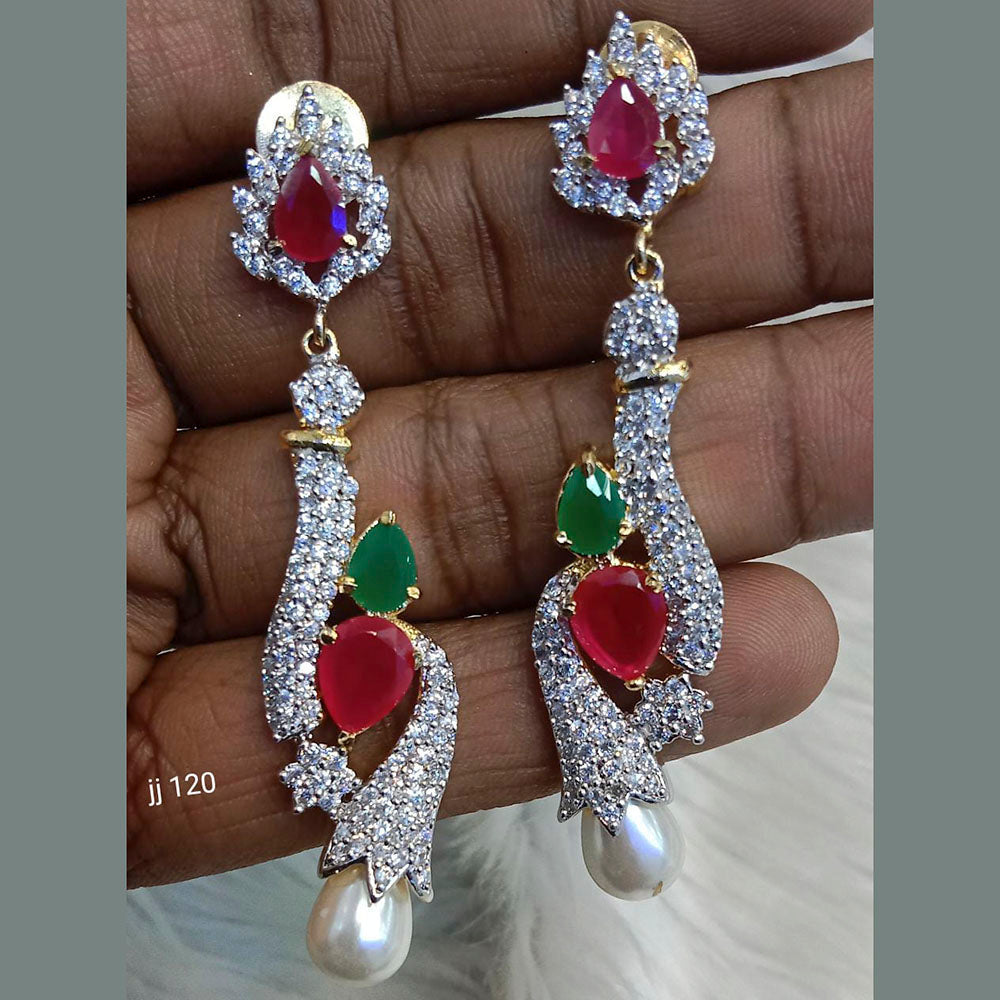 Jain Jewellers Ad Stone Dangler Earrings - 11062618