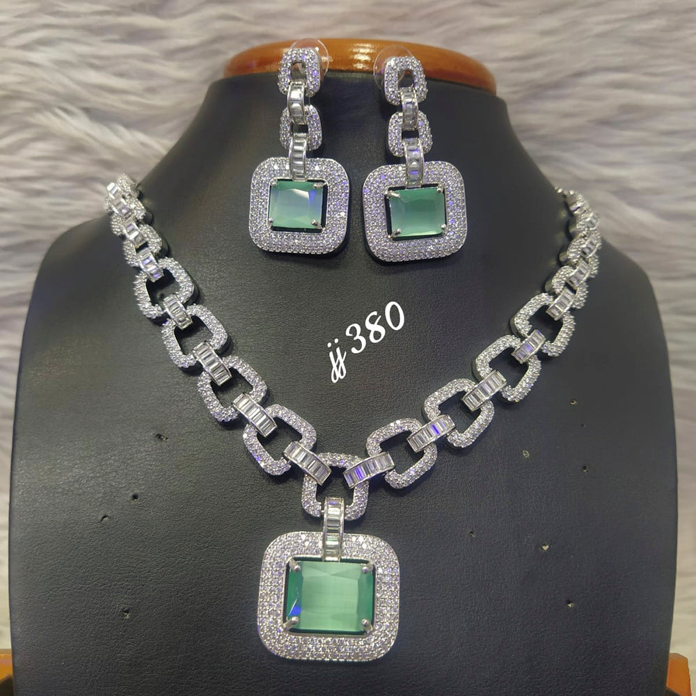 Jain Jewellers AD Stone Necklace Set